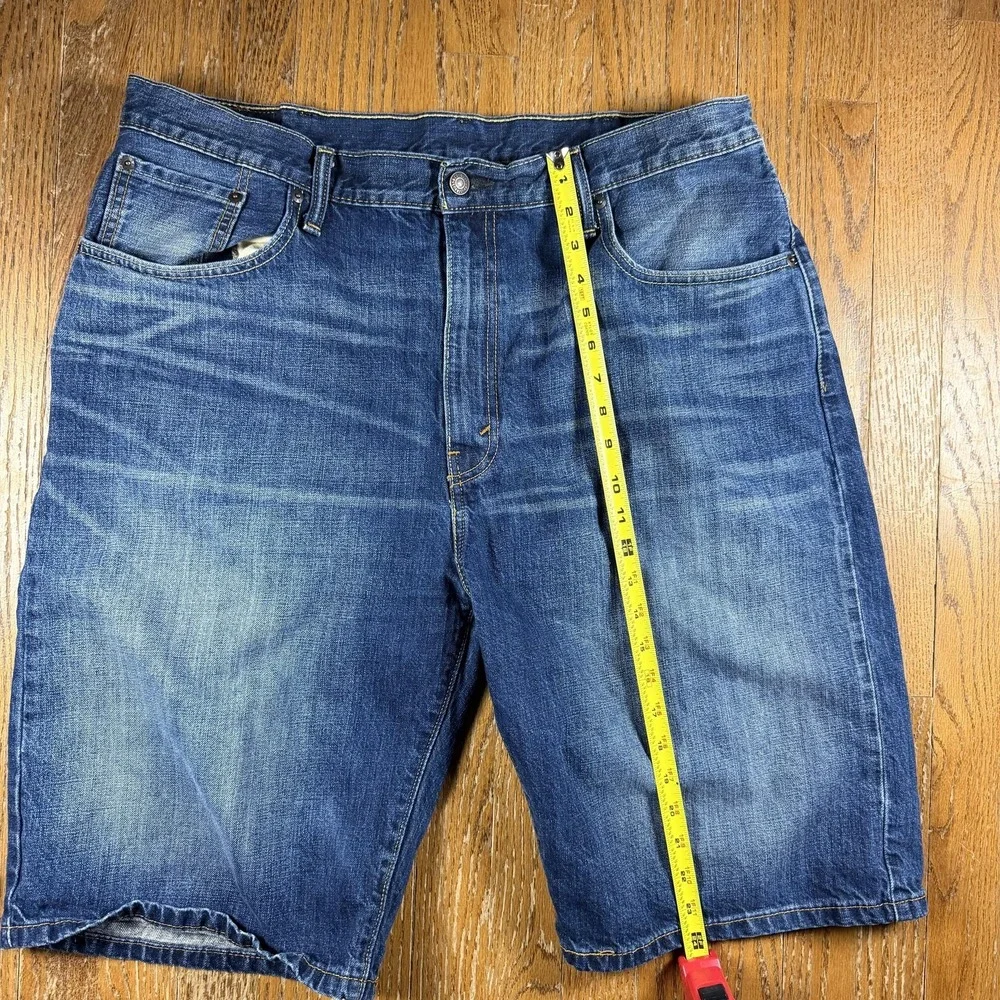 Levi's 569 Shorts Mens 38 Blue‎ Denim Jean Relaxed Fit Bermuda 5 Pocket Casual